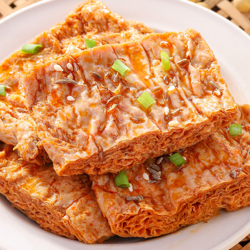 马马妈手撕素肉五香香味香辣辣味烧烤110g大豆素肉