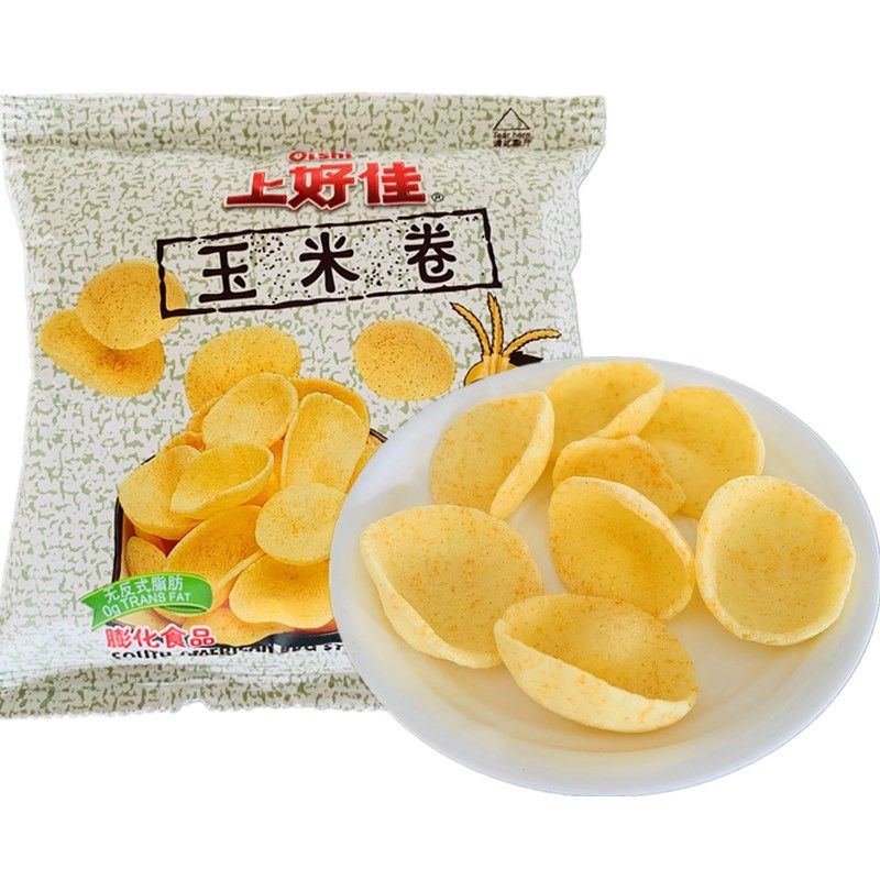 怀旧零食小吃上好佳玉米薯片薯条7g小包包装膨化食品