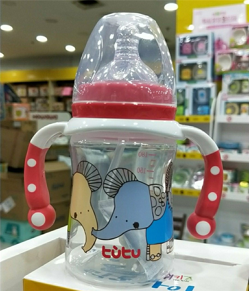 奶瓶兔兔tutu宽口径直自动pp大容量360ml婴儿奶瓶