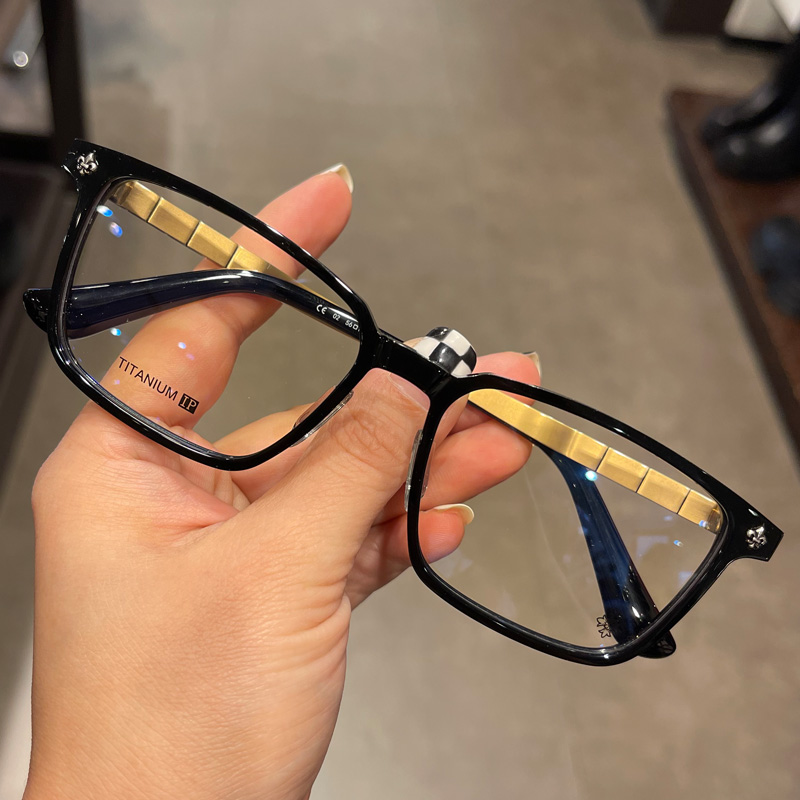 宝剑克罗心眼镜框新品板材窄框复古板材商务男士百搭近视眼镜架