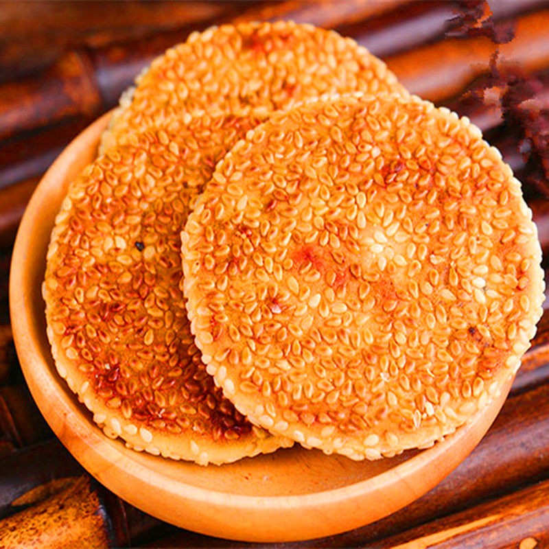 通山特产隐水洞芝麻饼大畈桂花香脆饼多口味袋装传统手工饼包邮