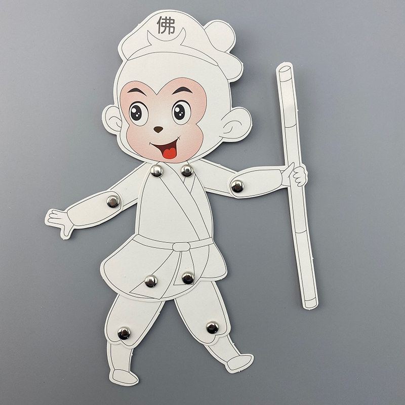 皮影手绘亲子画本彩画刮刮涂鸦幼儿园手工包手绘皮影