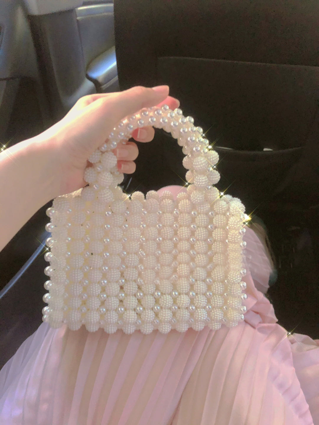 bene珍珠串珠编织手工包手工法式材料diy手织通用款女包