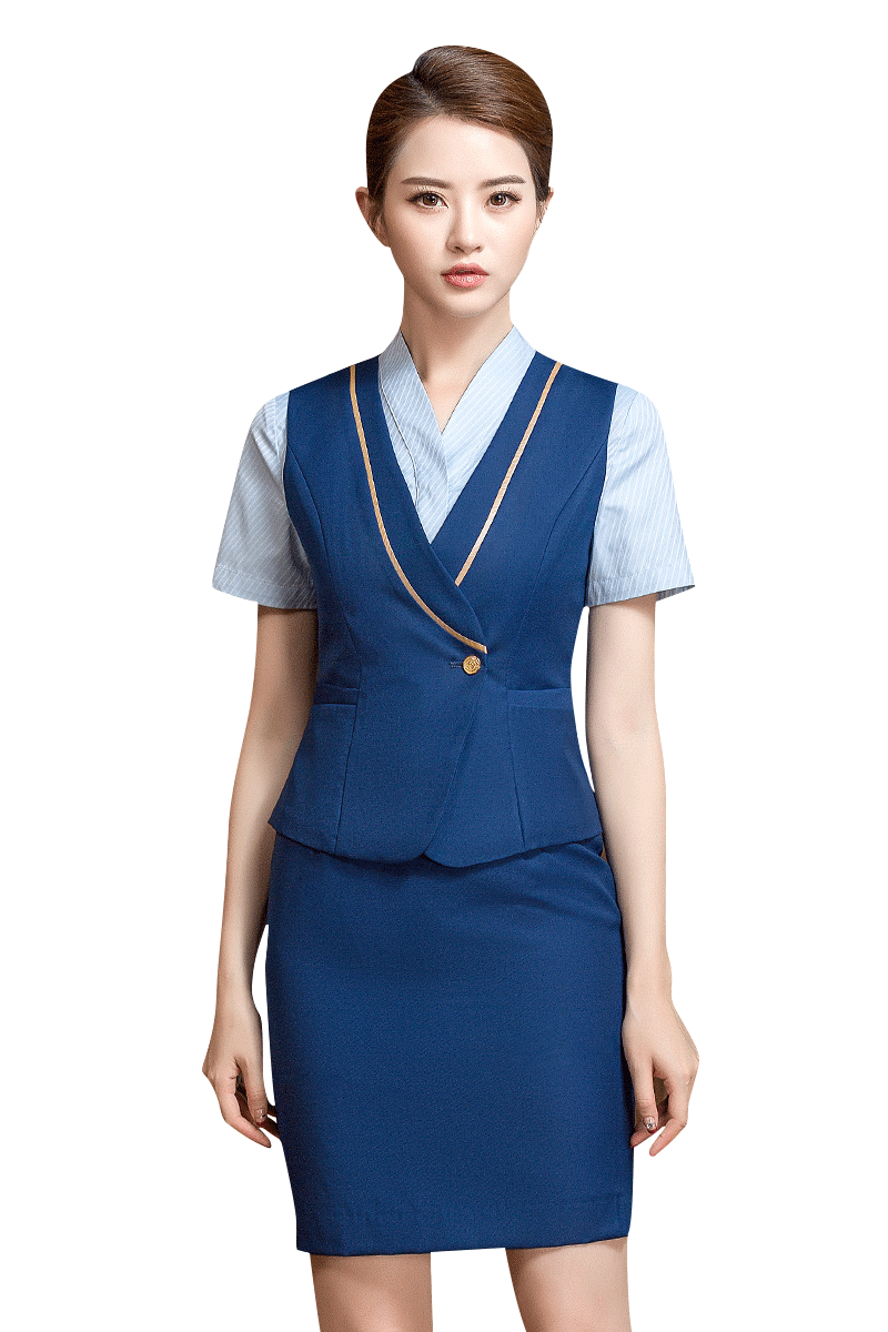 南航空姐制服职业套装美容珠宝店收银工装酒店高铁职业女裙套装