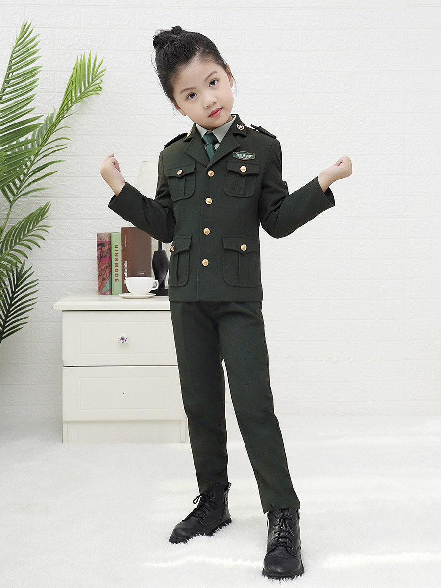 军装儿童演出服六一表演套装小孩特种兵迷彩服战狼儿童演出服