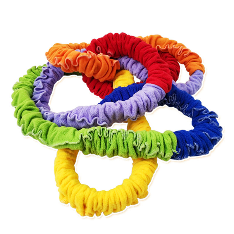 幼儿园东南西北跑拉力绳彩虹绳拉力圈弹力绳团建游戏道具亲子活动