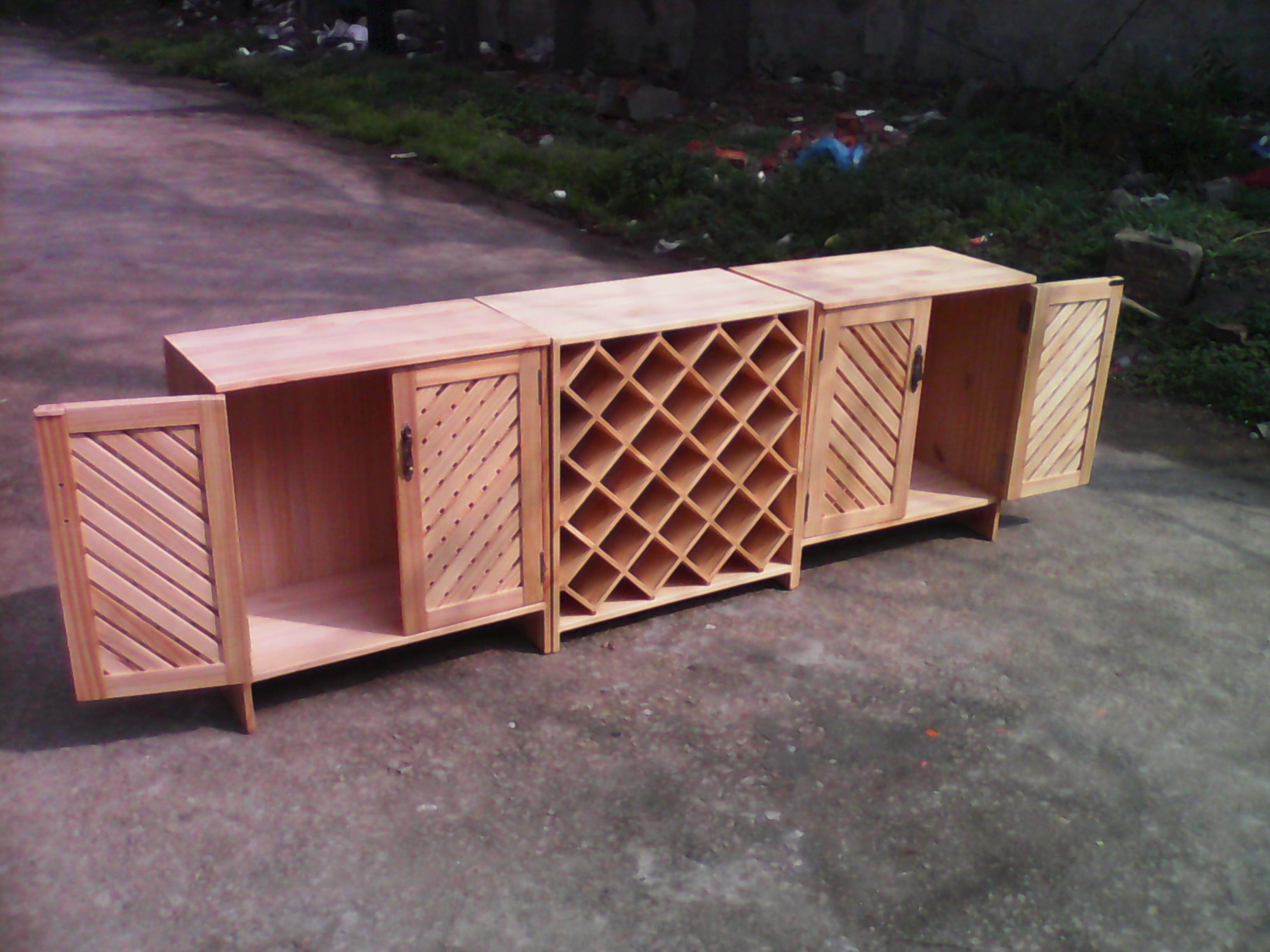 定做网纹/网状/菱形格子酒架/纯实木酒柜/展示柜/摆放柜边柜定制