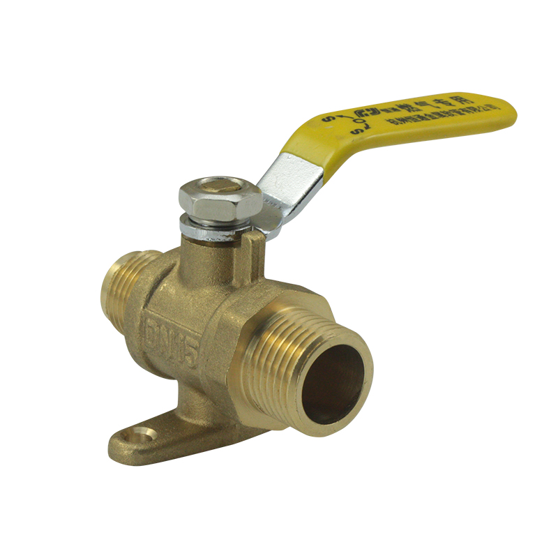 【带固定底座】4分外丝转3分 天燃气高压球阀m18煤气开关燃气管用