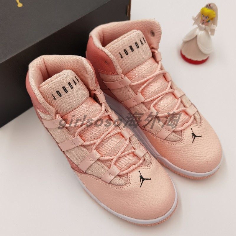 美国代购jordanmaxauraaj樱花花粉白粉篮球运动鞋