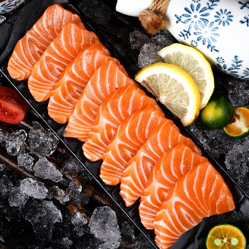 新鲜三文鱼刺身中段即食生鱼片三文鱼整条宝宝辅食400g鲜三文鱼