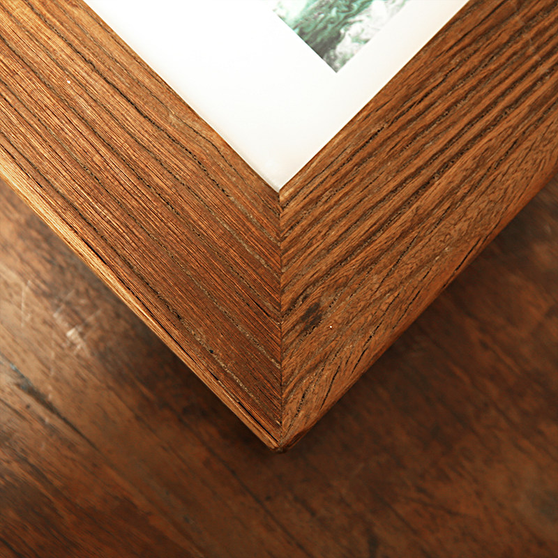 相框画框榆木风化门板古朴装饰原木镜框创意相框