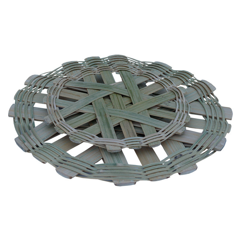 竹蒸竹蒸架手工圆形手编片商家用蒸笼架屉老式餐具笼