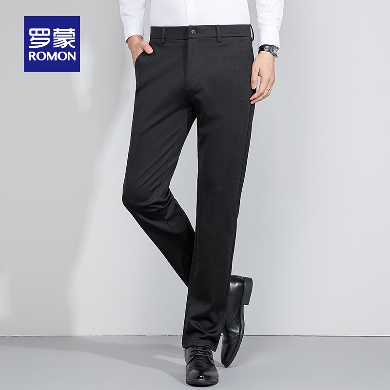罗蒙休闲裤2021秋季新款西裤弹力商务职业工装休闲裤