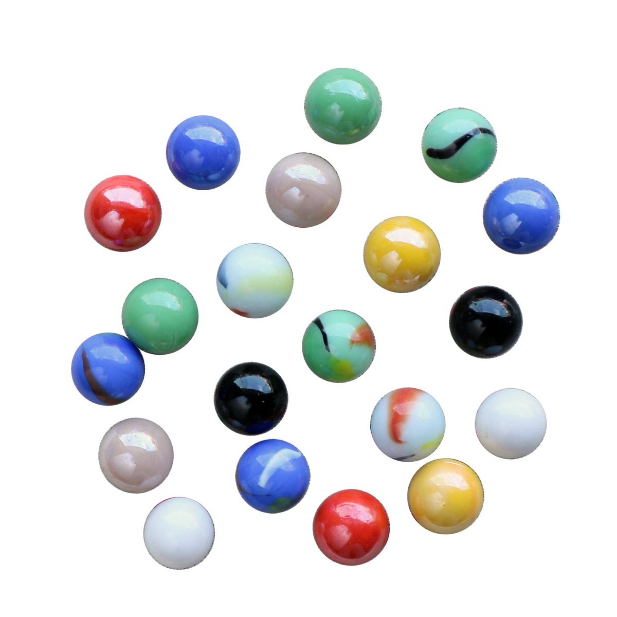 玻璃弹珠奶油陶瓷16mm玻璃珠跳棋溜子花瓶鱼缸水晶珠