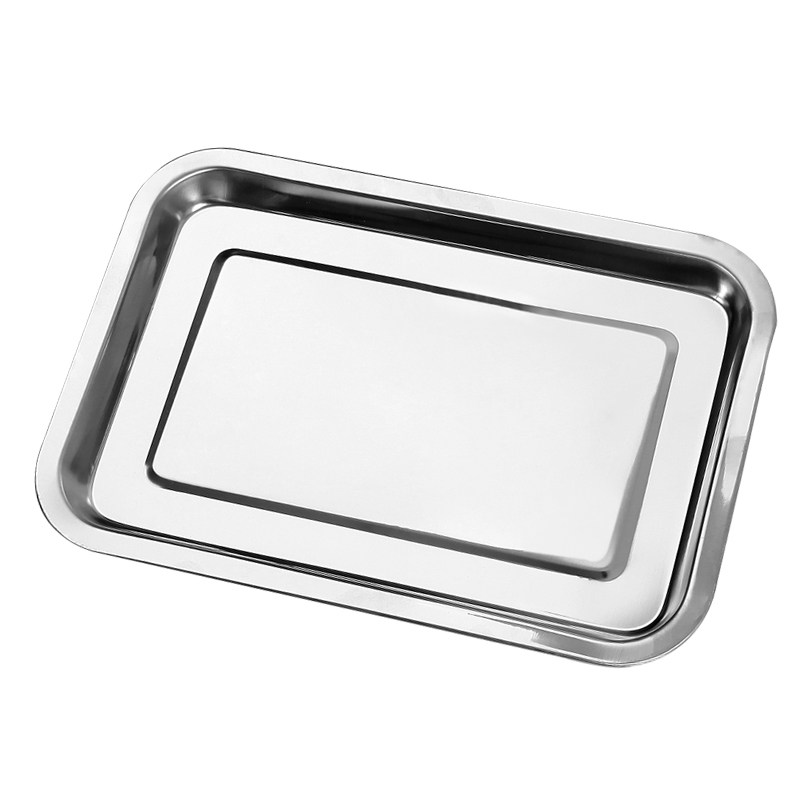 加厚不锈钢方盘深浅托盘长方形餐盘烧烤工具配件盘子食堂菜盘饭盘