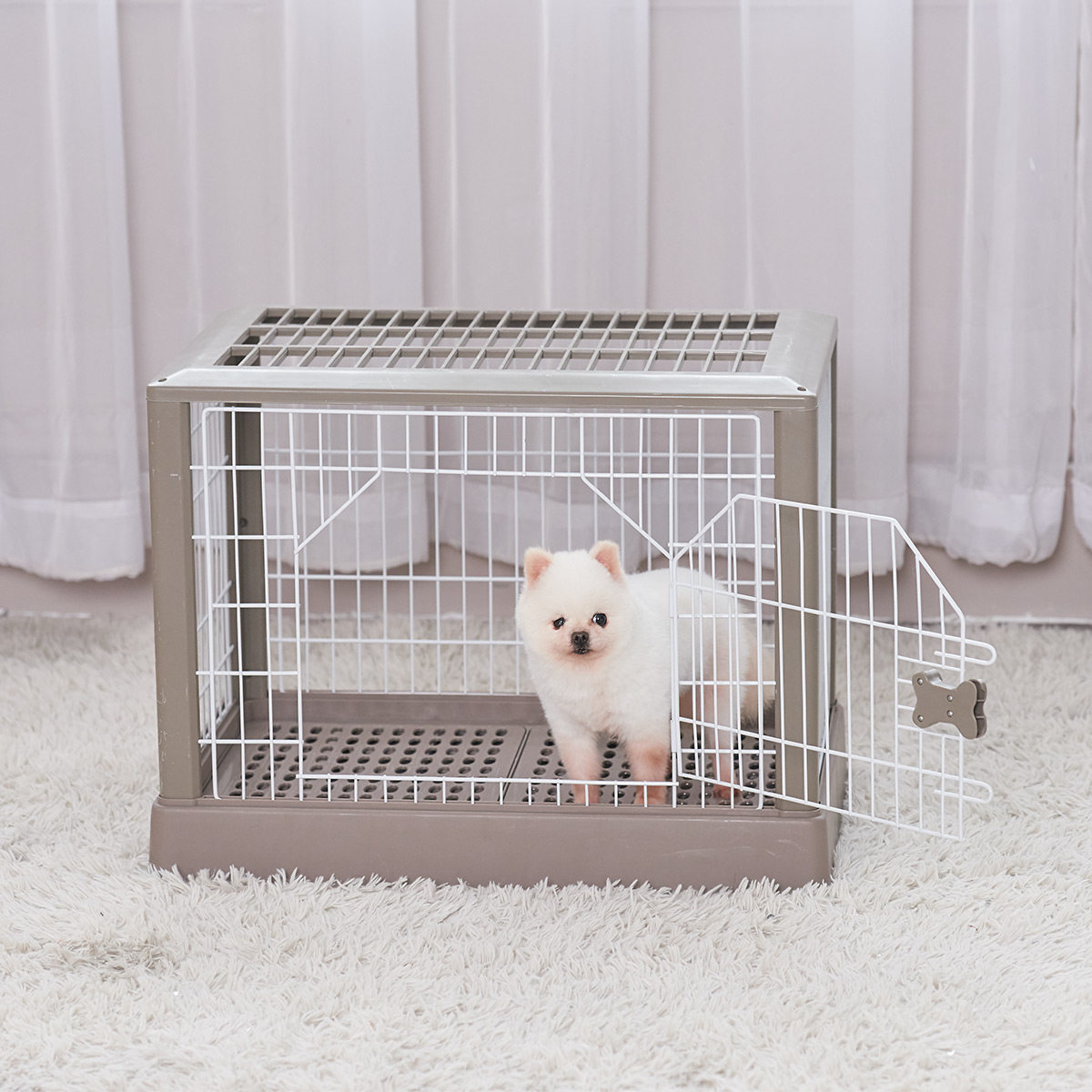 笼子meet小型宠物犬狗博美宠物狗熊博美迪比泰迪笼子