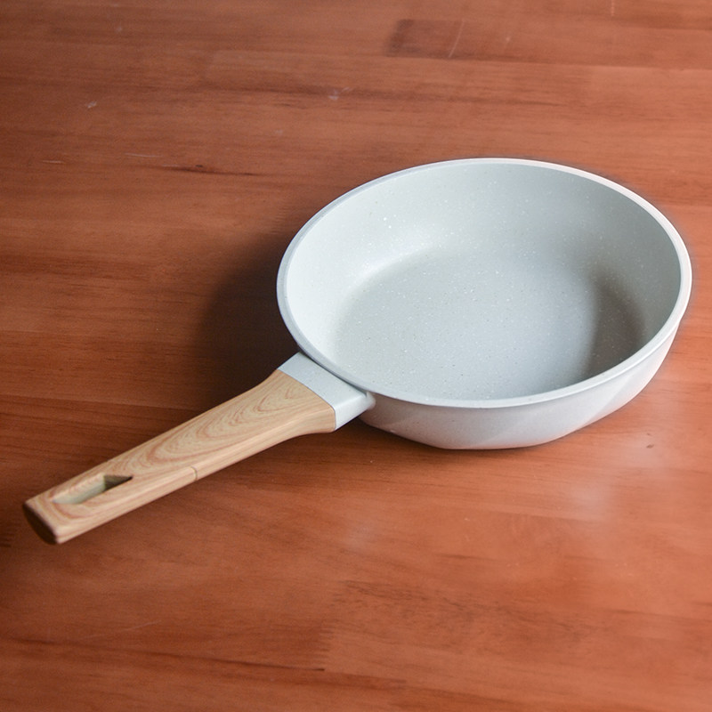 日式麦饭石煎锅不粘锅家用煎牛排鸡蛋小型平底锅烙饼锅电磁炉适用