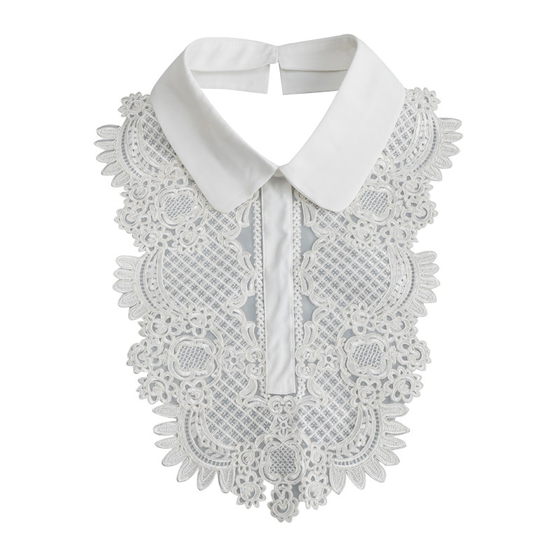 韩版百搭刺绣假领子女绣花衬衫新款休闲内搭假领