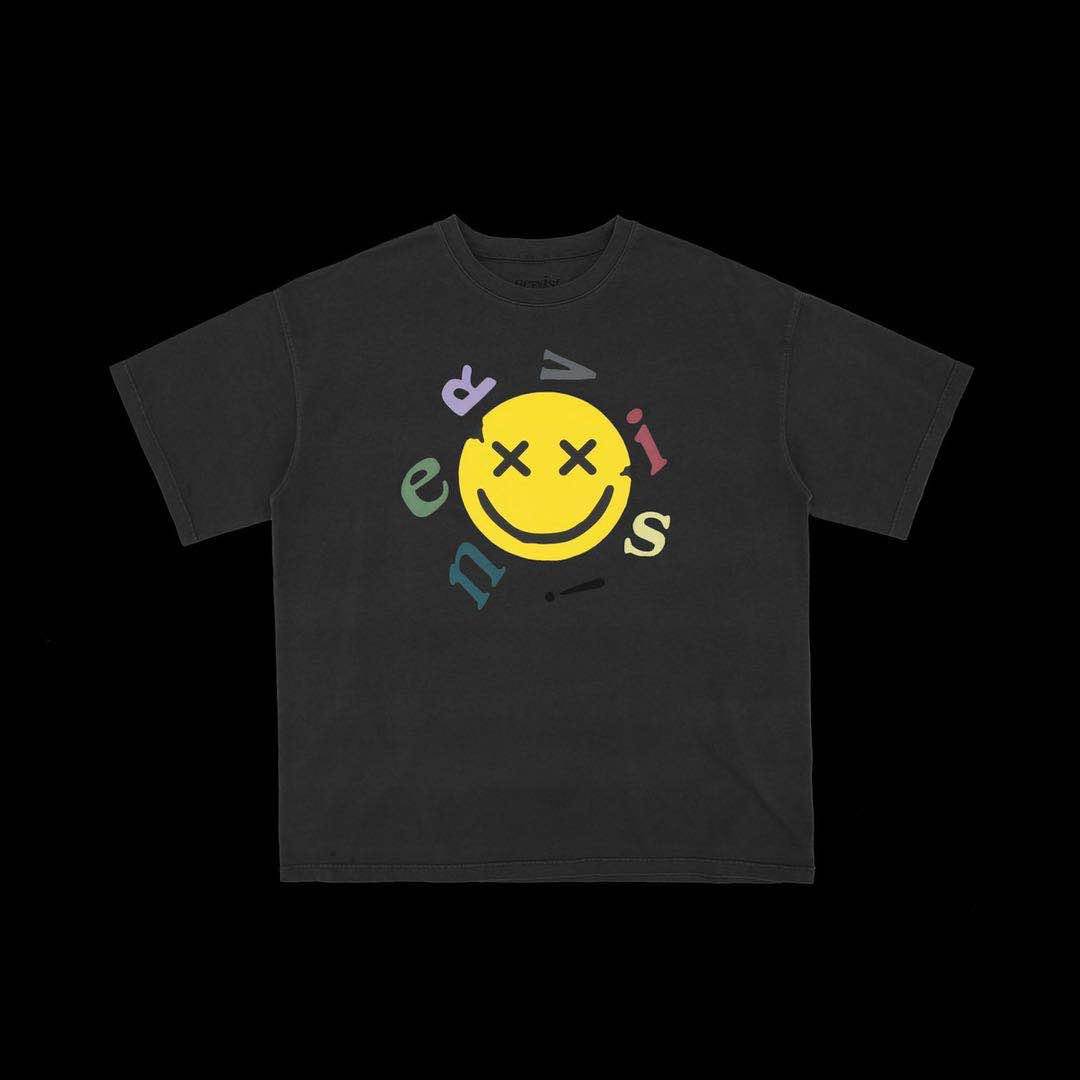 现货mayhemnervis20ss笑脸短袖发泡印花网红同款圆领宽松