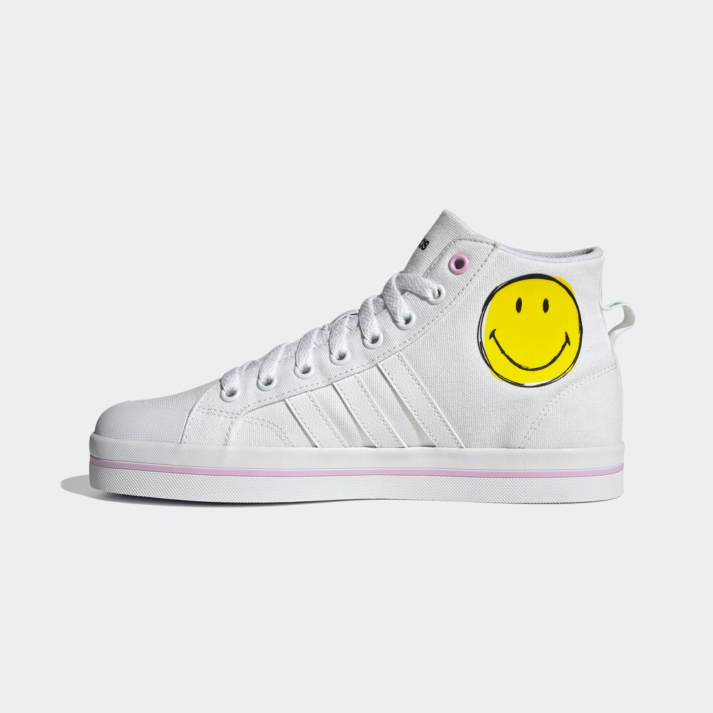 阿迪达斯neobravadamidsmiley笑脸联名女中休闲帆布帆布鞋