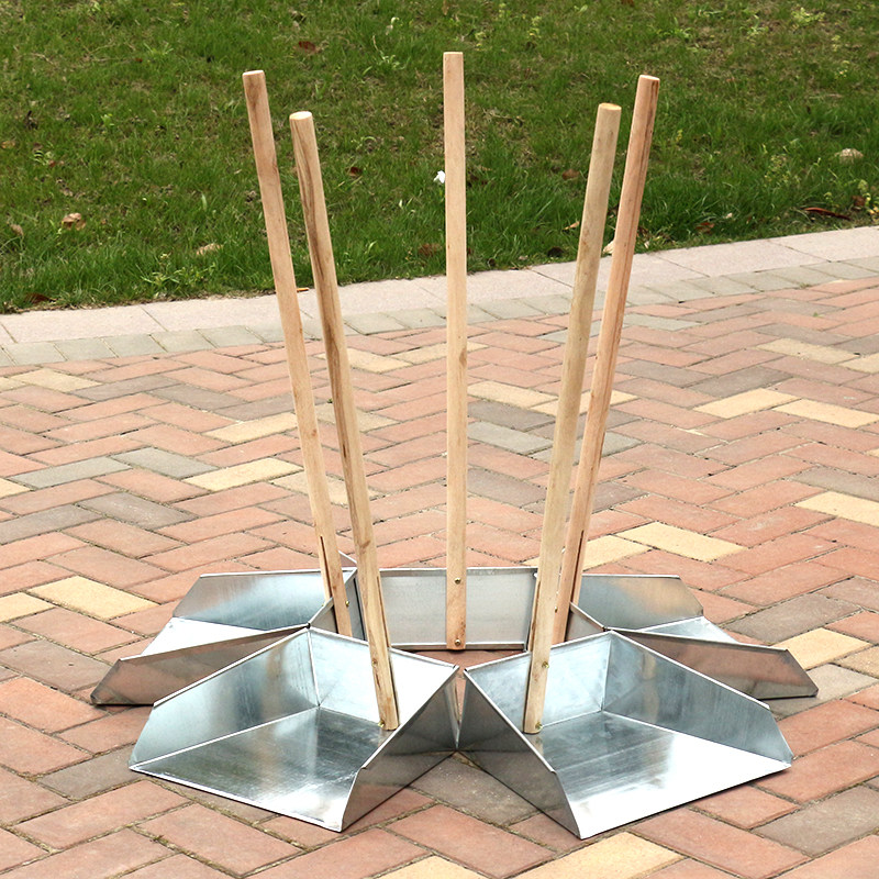 垃圾加大加厚木头柄铁畚箕大号单个铁皮畚斗簸箕