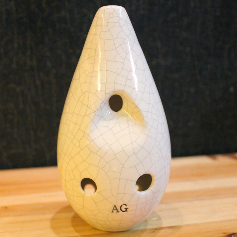 陶笛12孔风雅中音调直立式裂纹型ag陶埙陶笛