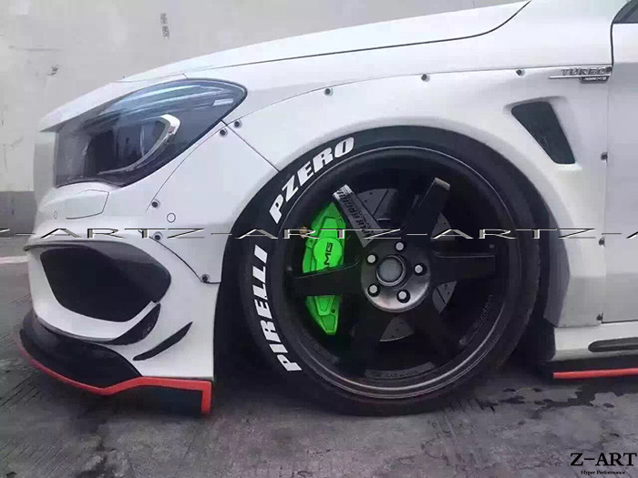 适用奔驰cla45amgw117改装升级宽体包围轮眉全车改装套件