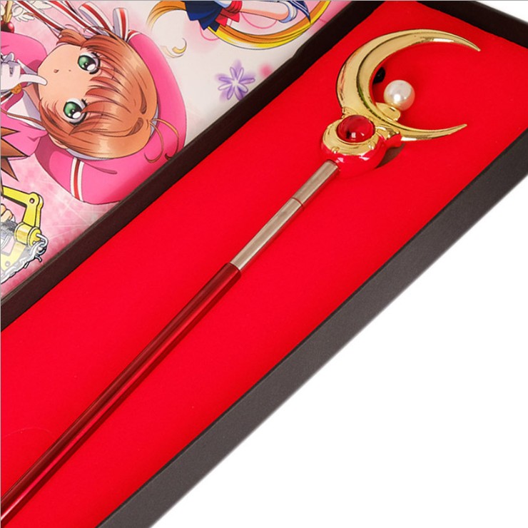 包邮美少女月野兔变身棒伸缩权杖月亮公主cos合金少女造型现货