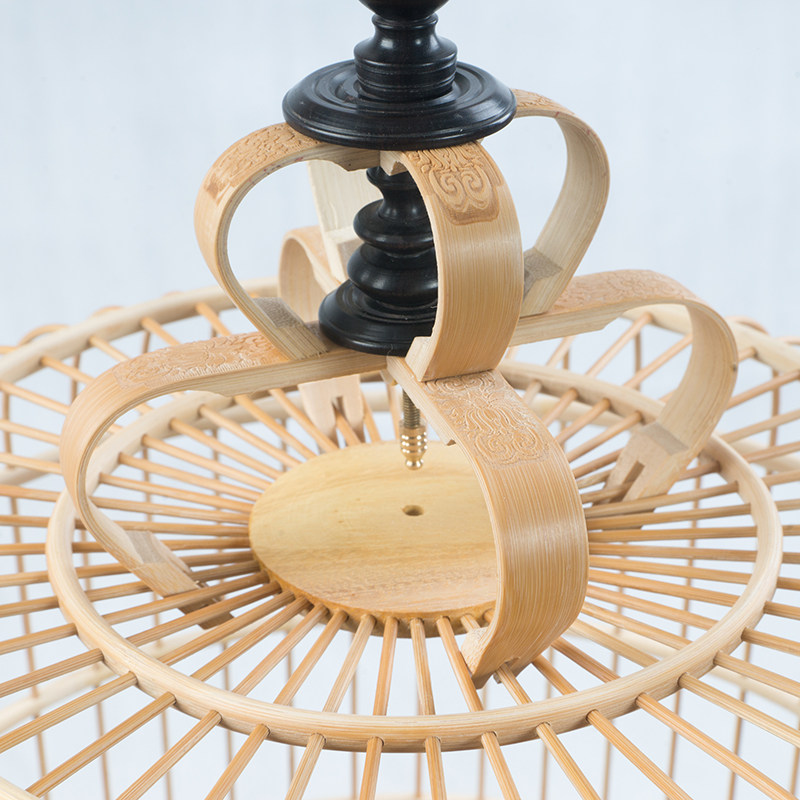 竹制配件葫芦广笼八哥三皮广式高档雕刻狮头笼子