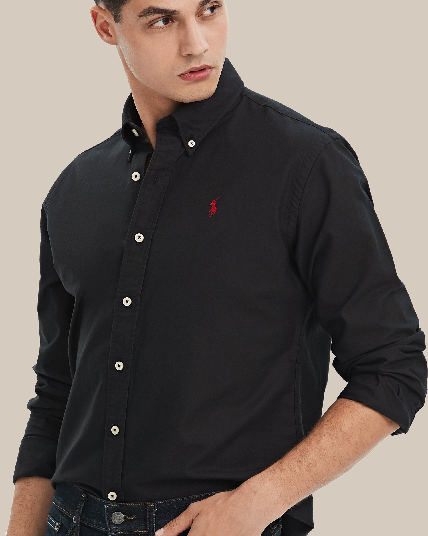 美国ralphlauren拉夫劳伦男式小马保罗牛津布纯棉长袖衬衫