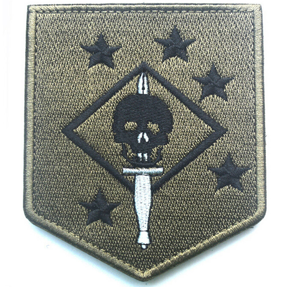 美国usmc突击队满绣刺绣魔术战术个性臂章徽章贴章