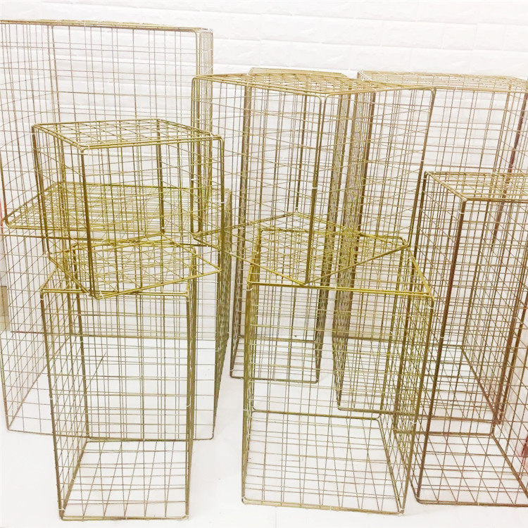 加粗加硬金色粉色铁艺网片网格婚庆布置道具婚礼装饰铁网路引气球