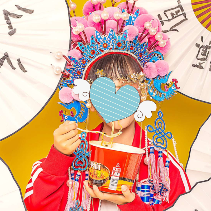 影楼服装戏曲头饰国潮服饰抖音儿童拍照创意个性古装写真摄影道具