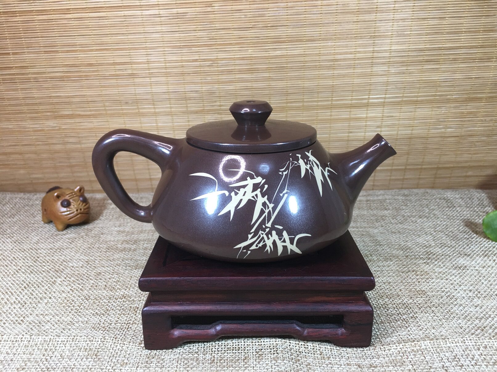 云南建水紫陶石瓢壶名家陈绍康大师原矿纯全手工茶壶
