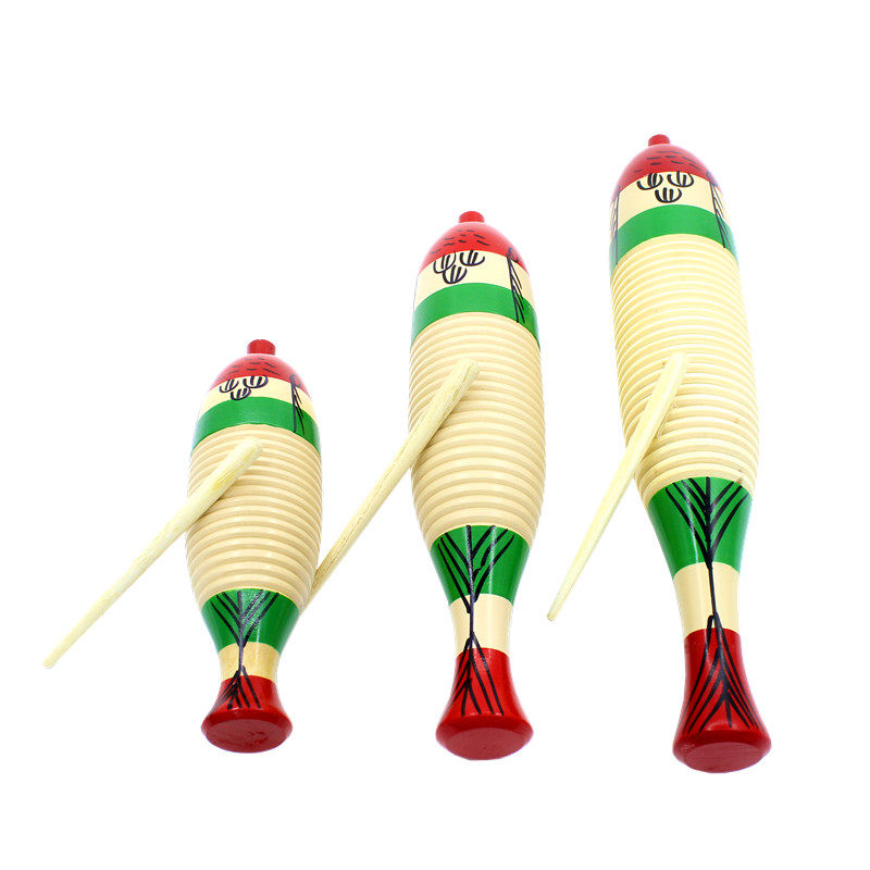 奥尔夫打击乐器鱼蛙音乐教具刮蛙鱼蛙鸣筒刮胡木鱼梆子幼儿园学校