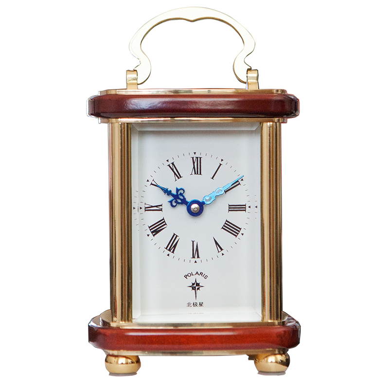 北极星座钟机械钟机械马车钟马车德国皮套轴承游丝座钟
