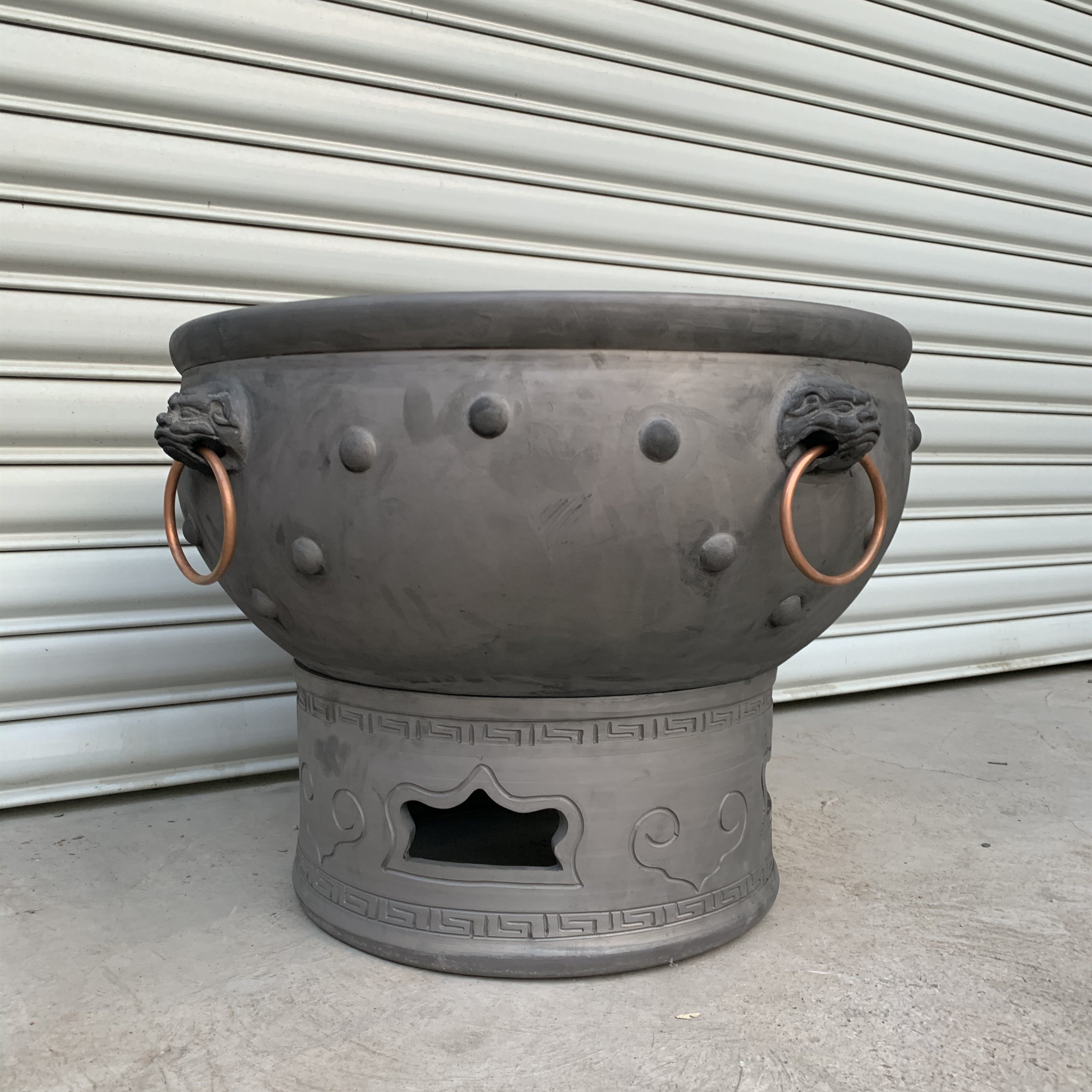 鱼缸养鱼瓦缸瓦盆泥盆陶瓷老北京鱼虎头古法桌面缸