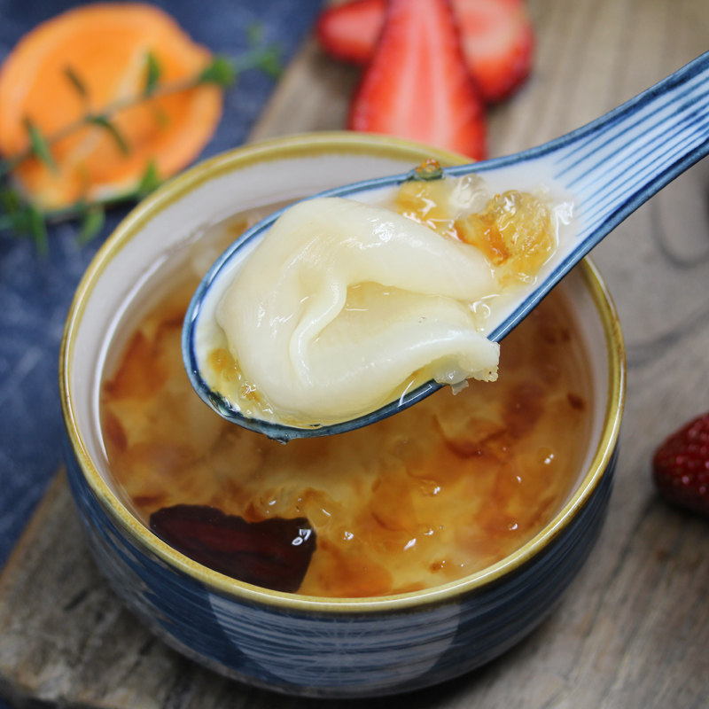 小米鱼胶100g花胶果冻甜品鸡蛋胶缅甸野生鱼肚水产干货特产煲汤料