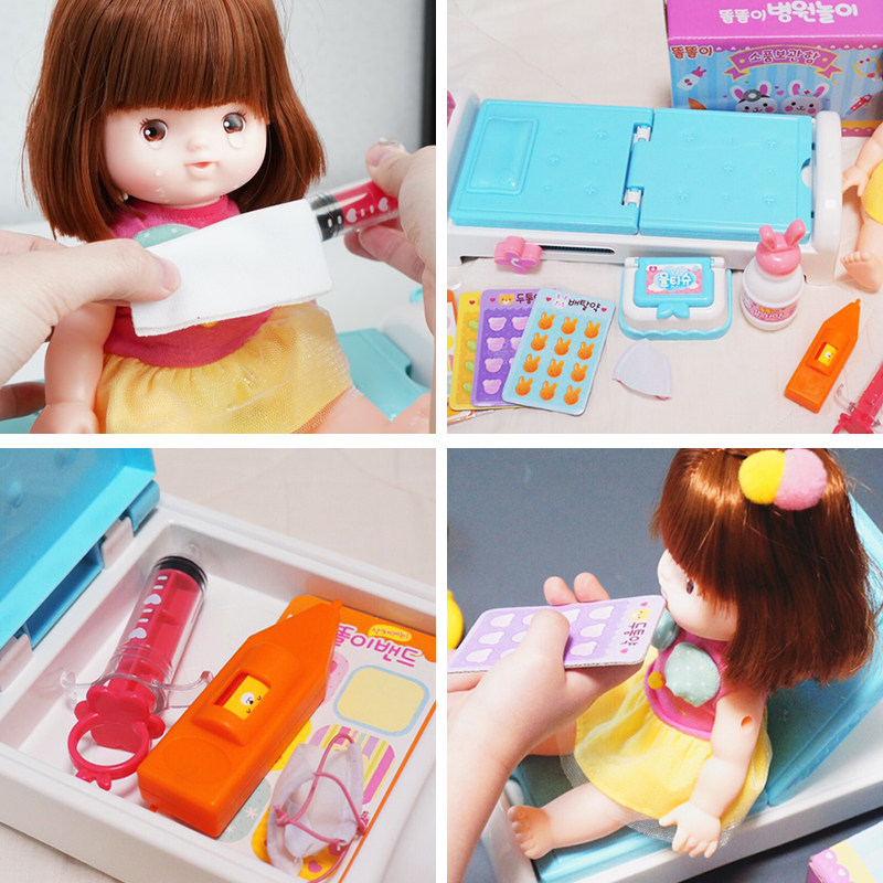 玩具韩国mimiworld仿真医生打针套装流泪娃娃女孩过家家玩具