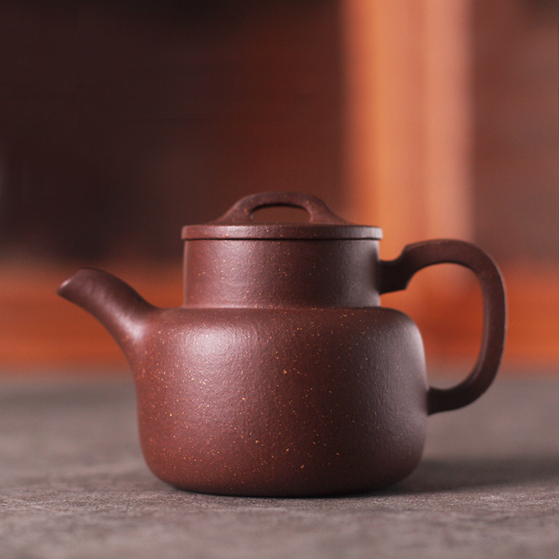 驯砂记粗砂紫泥紫砂壶手工汉罐180cc紫砂茶壶茶具茶壶