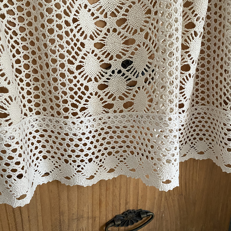 美式苏西家复古棉线钩针半帘乡村田园门帘森林门帘