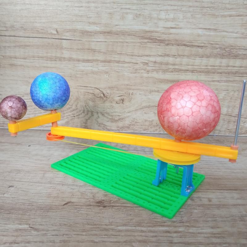儿童科技制作太阳系三球仪日地模型小学生科学实验创意科学实验