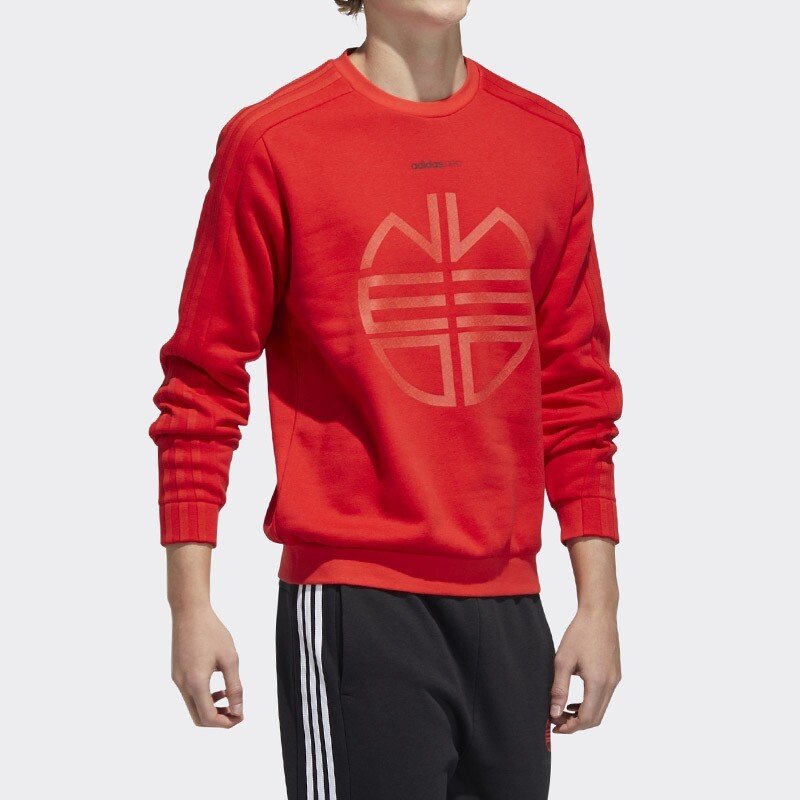 adidas阿迪达斯neo卫衣男2021新年红色限定运动套头运动卫衣