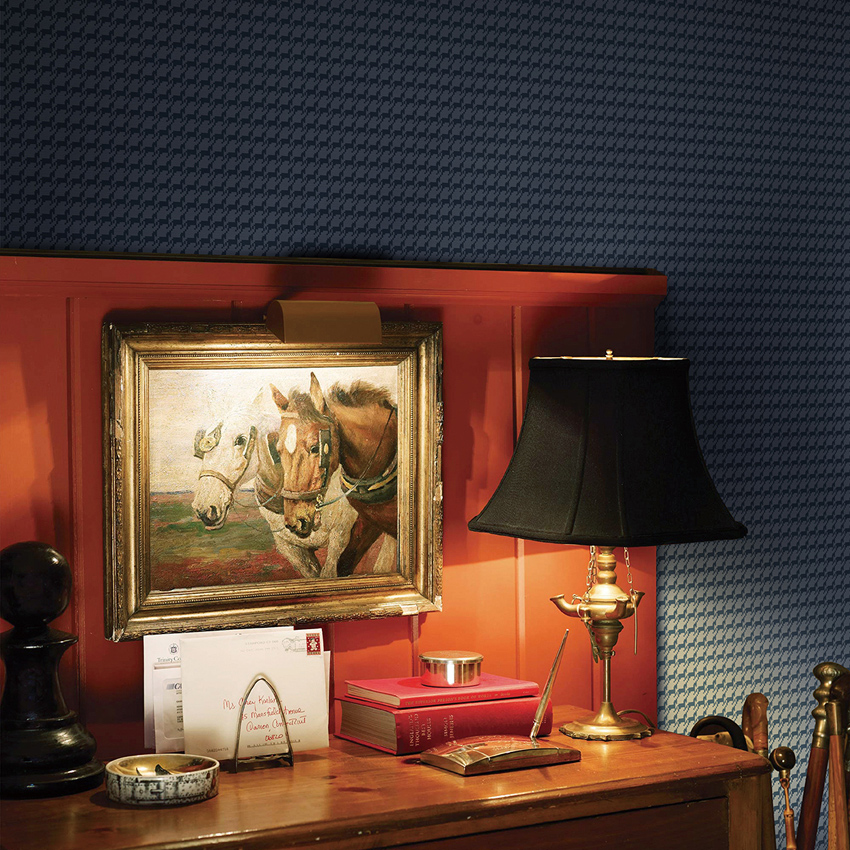 现货 摩登简美 千鸟格复古背景墙 轻奢客厅卧室书房墙纸 环保纯纸