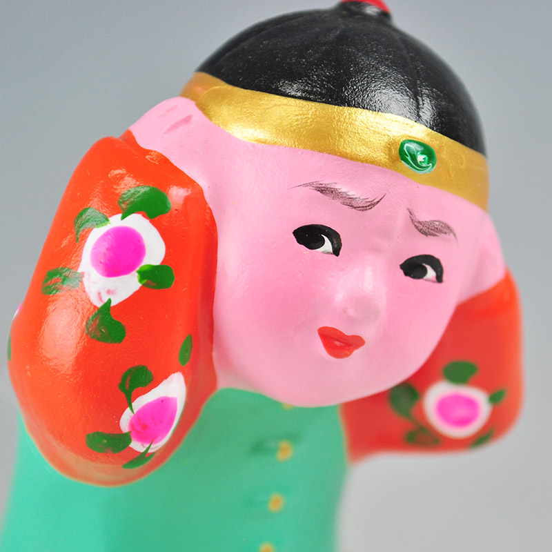 天津泥人张彩塑春节放炮娃娃主题摆件传统中国风民俗年会商务礼品