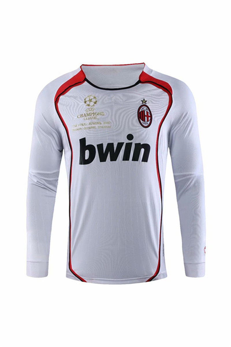 0607ac米兰复古球衣卡卡内斯塔马尔蒂尼因扎吉皮尔洛长足球服
