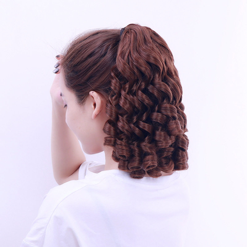 假发长发甜美美公主卷发螺旋复古旗袍油条卷假马尾