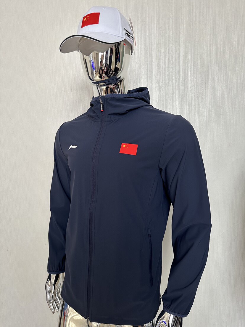 李宁赞助运动风衣2023中国代表团轻薄吸湿速干运动风衣