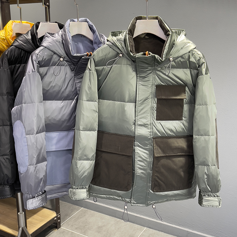 反季大作！设计师款80绒杜邦亲肤哑光丝柔面料男士连帽工装羽绒服