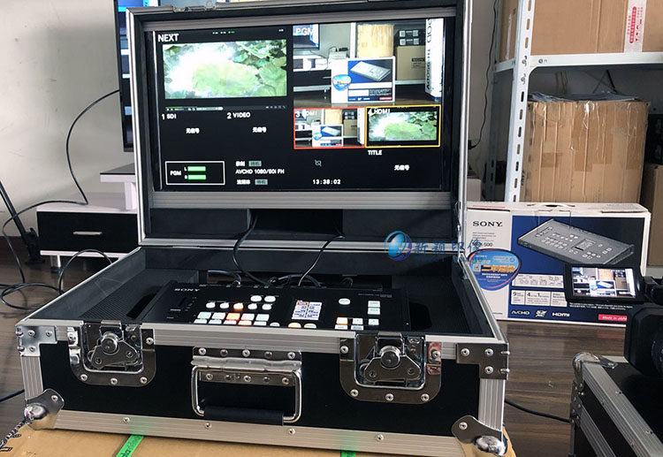 索尼mcx-500高清切换台4路高清导播台目睹抖音直播推流录像一体机